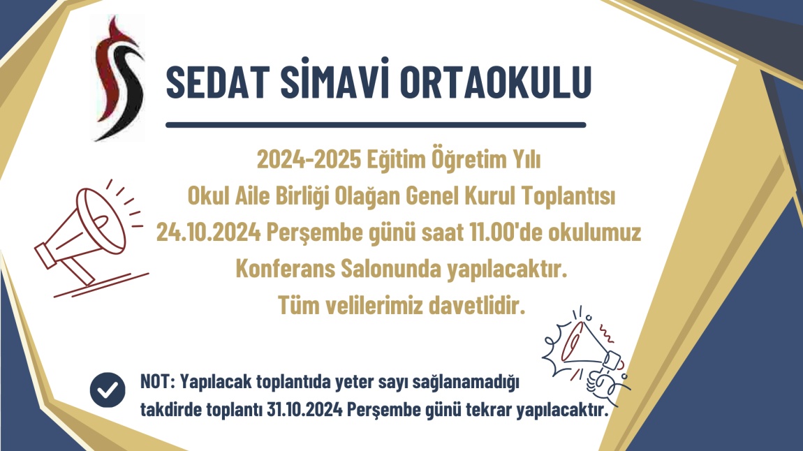 2024-2025 Eğitim Öğretim Yılı Okul Aile Birliği Olağan Genel Kurul Toplantısı